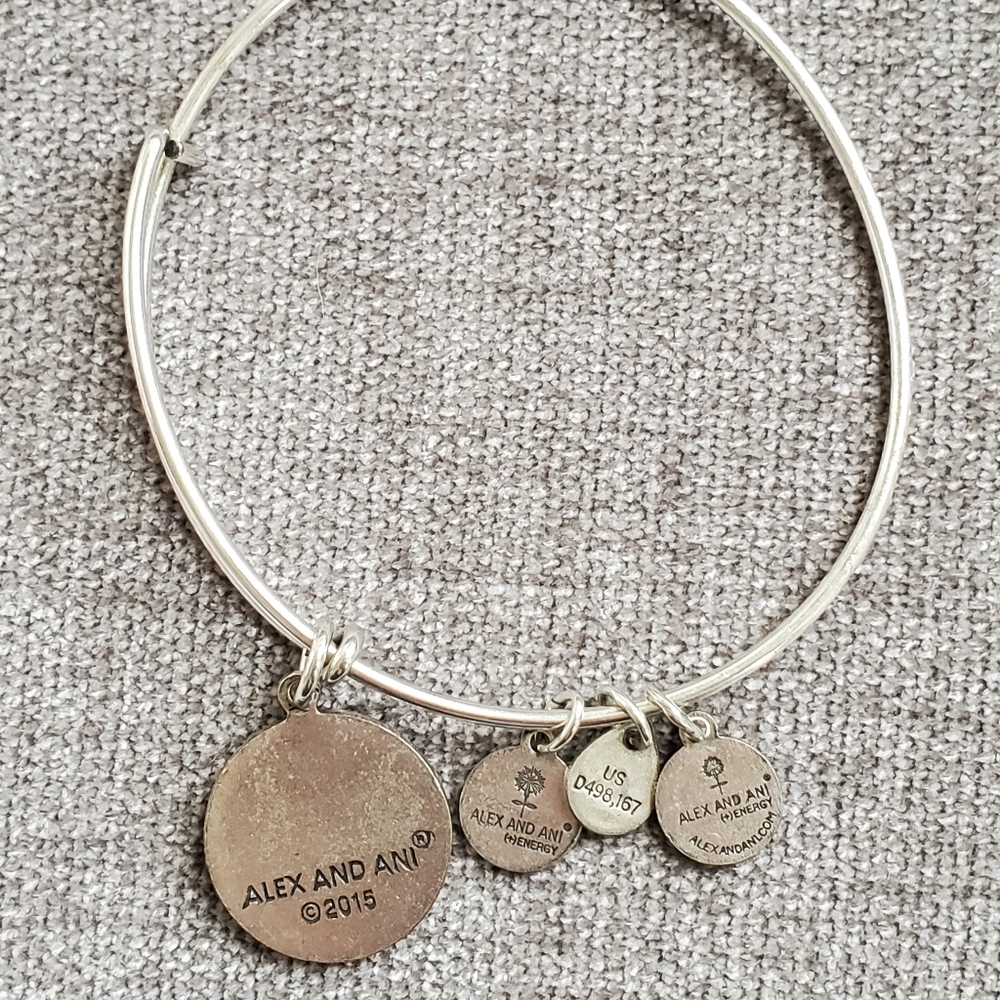 Authentic Alex and Ani J Bracelets Silver and Gold - Picture 5 of 7